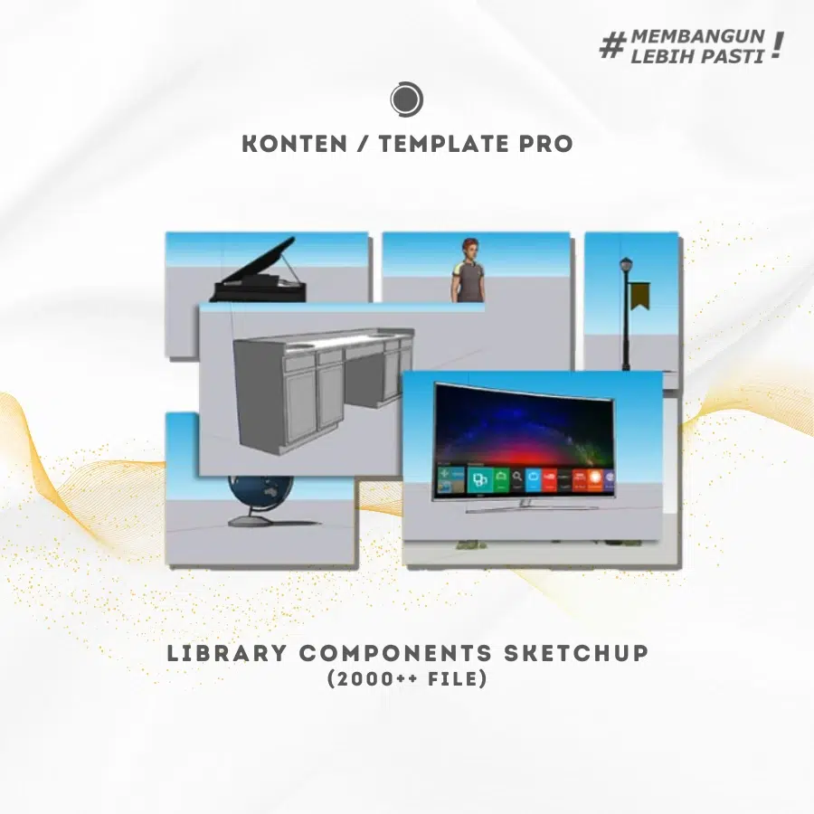 Library Components Sketchup (2000++ File)