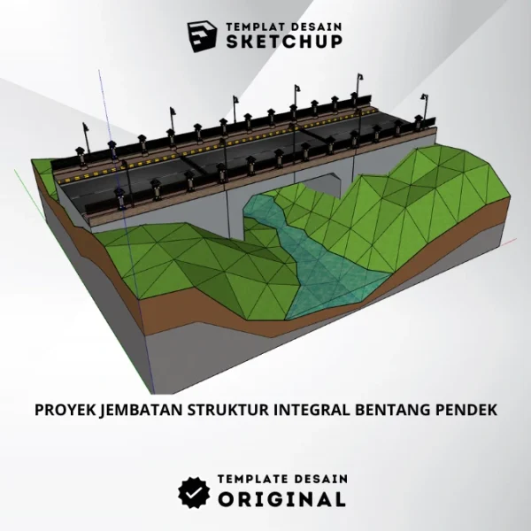 [Desain Sketchup] Jembatan Integral Bentang Pendek