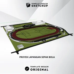 [Desain Sketchup] GOR Lapangan Sepak Bola