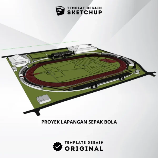 [Desain Sketchup] GOR Lapangan Sepak Bola